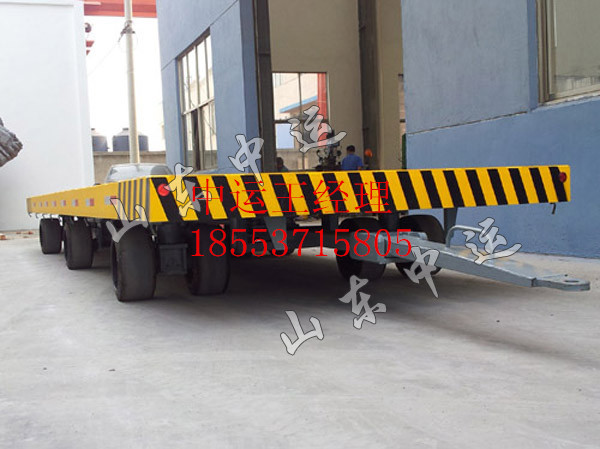 供應(yīng)中運(yùn)四輪轉(zhuǎn)向重型引牽平板拖車
