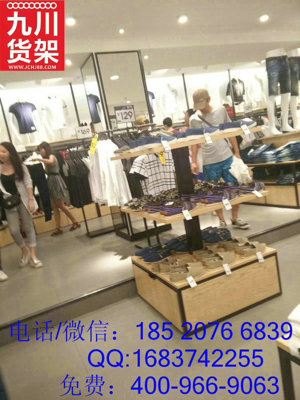 服裝貨架、熱風(fēng)貨架、西遇貨架、無(wú)印良品貨架、大創(chuàng)生活館貨架、鞋店貨架