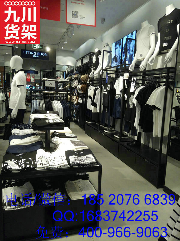 服裝貨架、熱風(fēng)貨架、西遇貨架、無印良品貨架、大創(chuàng)生活館貨架