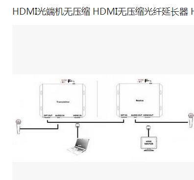 HDMI光纤传输器 无压缩HDMI光端机HDMI光纤延长器单模多模可选