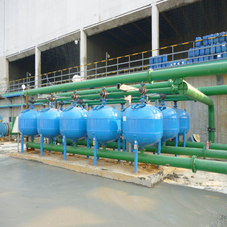 AGF防腐噴塑環保節水全自動反沖洗球形淺層介質砂沙濾器原始圖片3