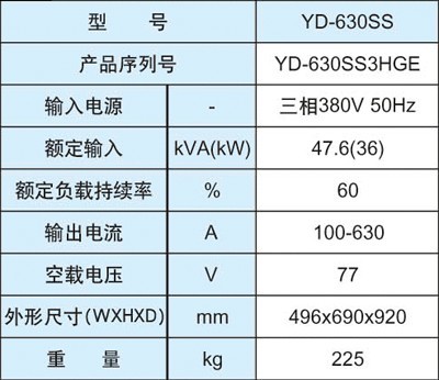 YD-630SS松下老式晶閘管控制電焊機