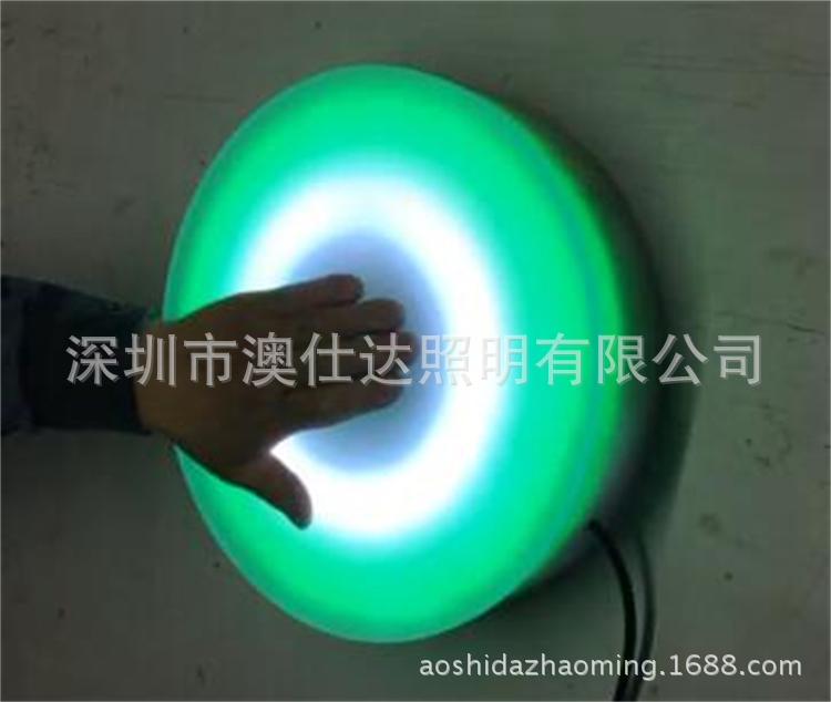 澳仕达生产LED圆形地砖灯 LED圆饼地砖灯 LED圆形感应地砖灯 LED地砖灯